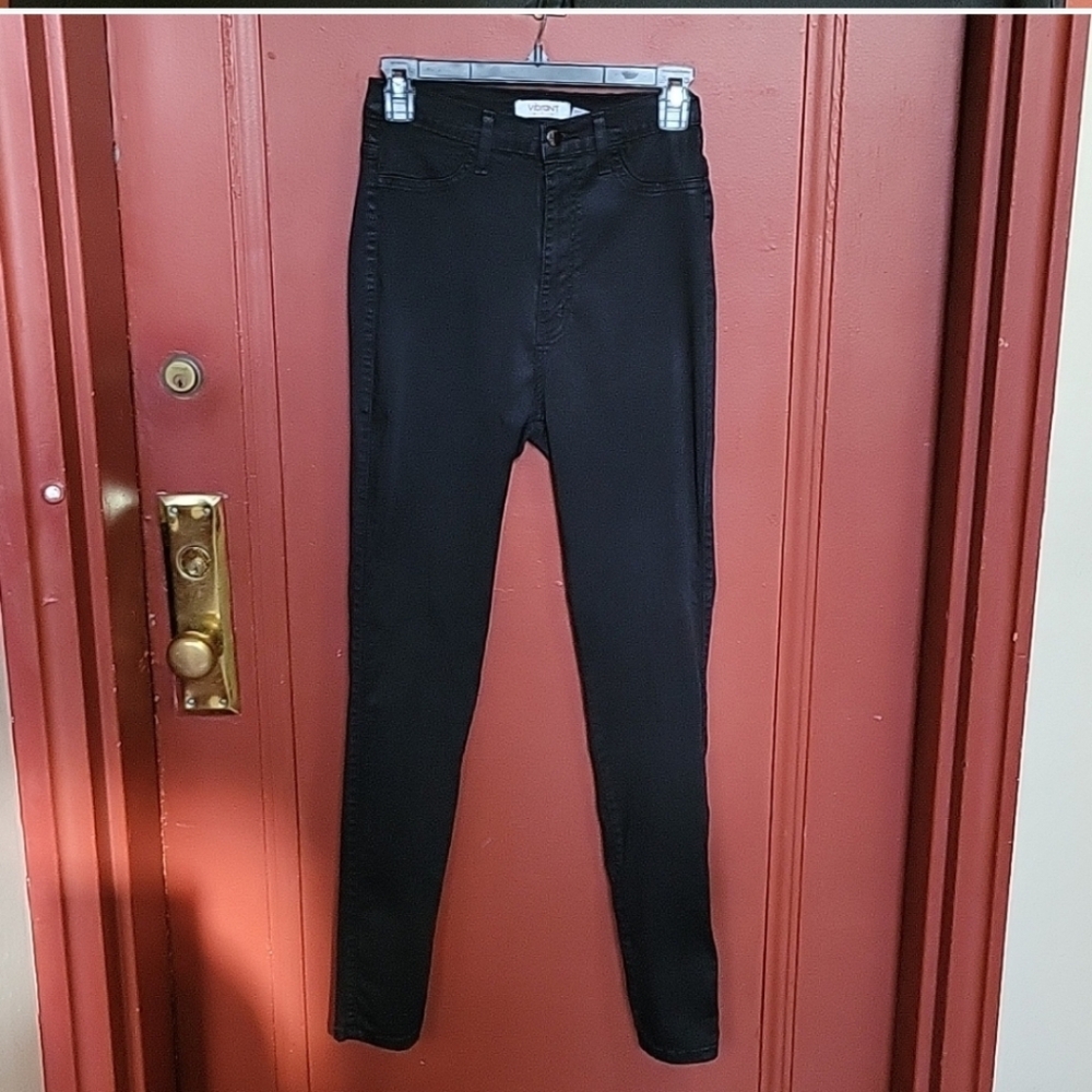 Vibrant Junior's Black Skinny Pants Size 11